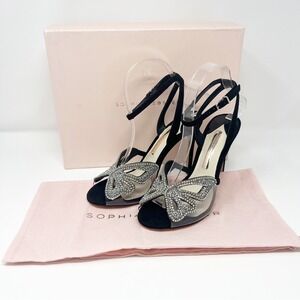 Sophia Webster Butterfly Sandals Black Suede Heels